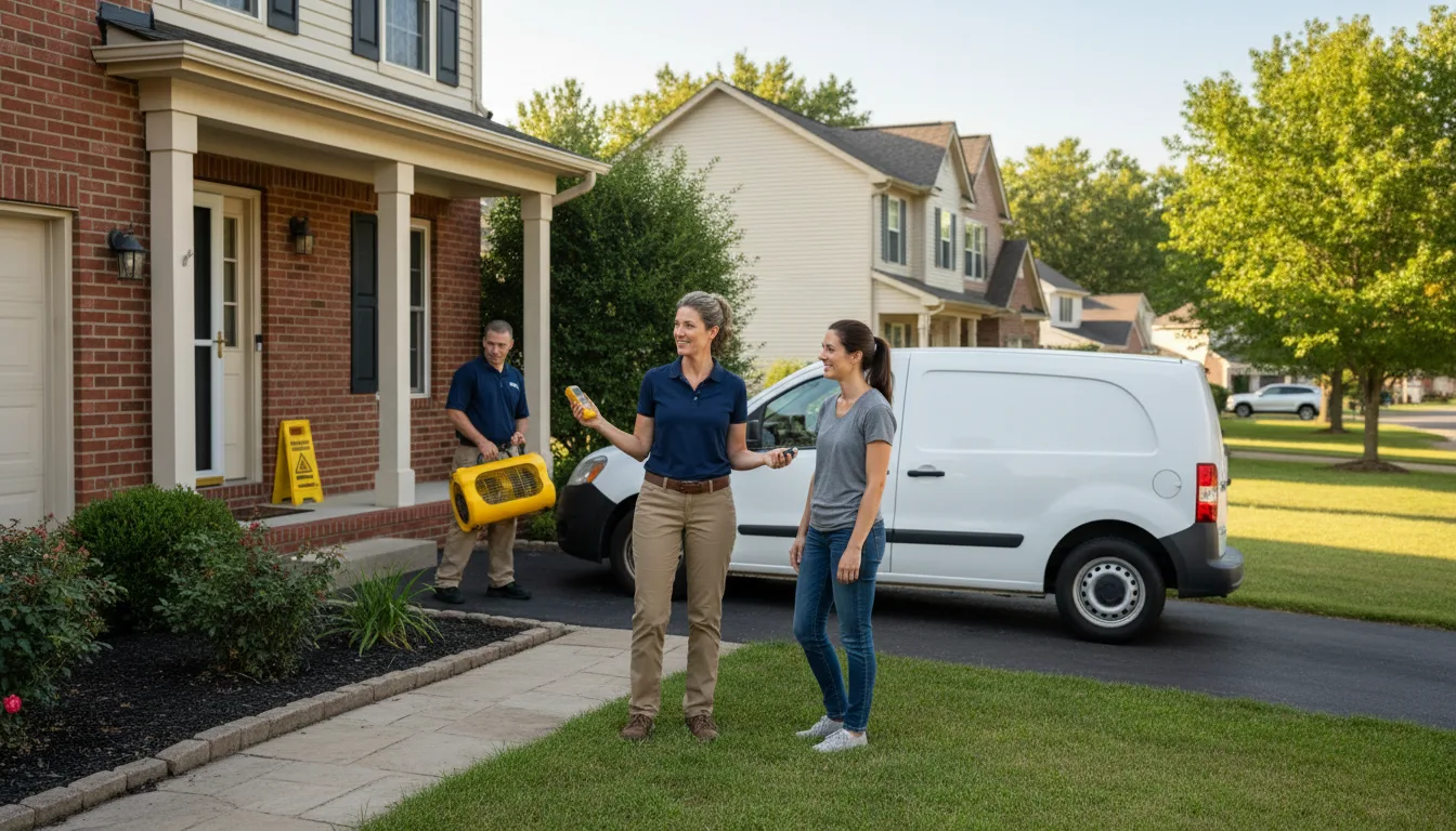 Residential water damage restoration in Oakland, NE